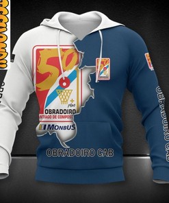 Monbus Obradoiro All Over Print 3D Hoodie with Team Logo and Design