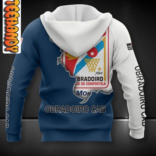 Monbus Obradoiro All Over Print 3D Hoodie with Team Logo and Design - Image 2