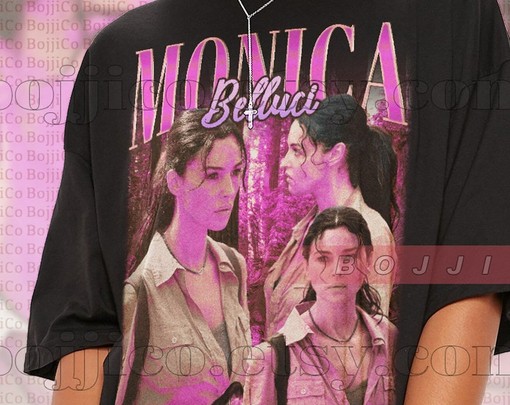Monica Bellucci Homage Tshirt for Women, Vintage Monica Bellucci Fan Tee, Retro 90s Sweater, Italian Actress Shirt - Image 2