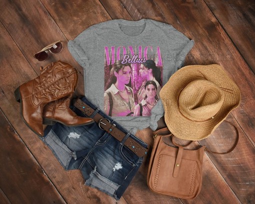Monica Bellucci Homage Tshirt for Women, Vintage Monica Bellucci Fan Tee, Retro 90s Sweater, Italian Actress Shirt - Image 3