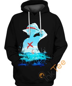 Monkey D. Luffy Sea Artwork All Over Print Hoodie - Vibrant and Bold