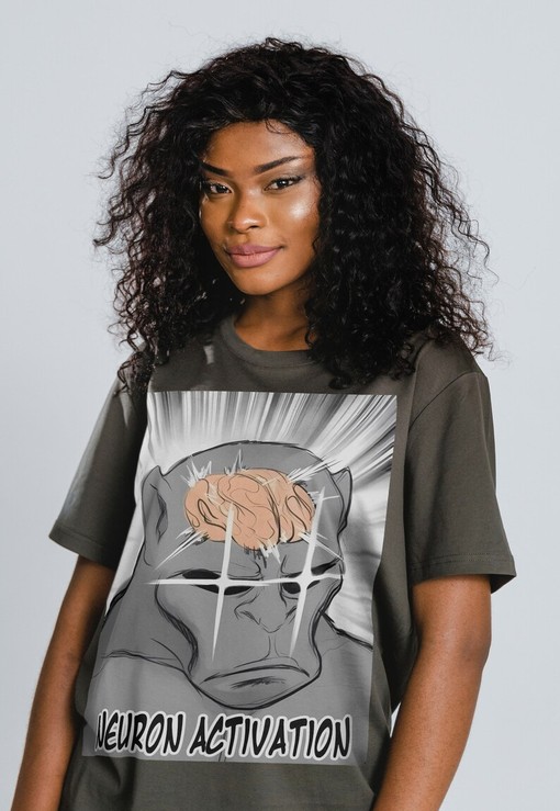 Monkey Meme Tee: Neuron Activation Movie Shirt for Men and Women