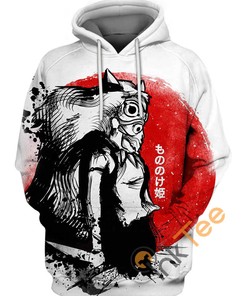 Mononoke Forest Spirit Animal All Over Print 3D Hoodie