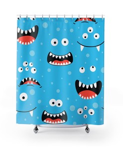 Monster Friends Shower Curtain | Children's Bathroom Decor | Kids Shower Curtains
