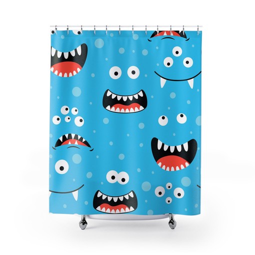 Monster Friends Shower Curtain | Children's Bathroom Decor | Kids Shower Curtains