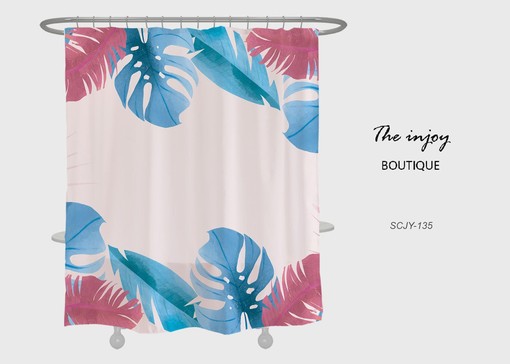 Monstera Shower Curtain with Customizable Sizes, Perfect for a Classy and Trendy Boho Style