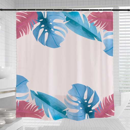 Monstera Shower Curtain with Customizable Sizes, Perfect for a Classy and Trendy Boho Style - Image 3