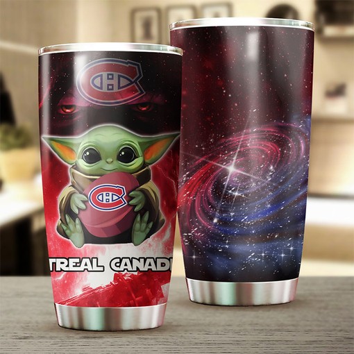 Montreal Canadians Fans Will Love This Baby Yoda NHL Tumbler with Custom Sports Tumbler - Image 2