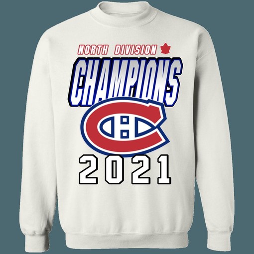 Montreal Canadiens 2021 North Division Champions NHL Sweatshirt Hoodie for Hockey Lovers - Image 3