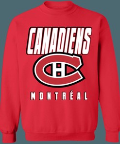 Montreal Canadiens BLACKOUT Retro NHL Sweatshirt T-Shirt for Hockey Lovers