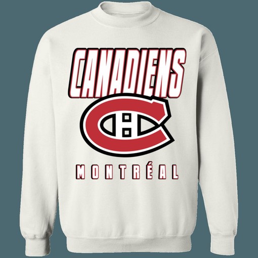Montreal Canadiens BLACKOUT Retro NHL Sweatshirt T-Shirt for Hockey Lovers - Image 3