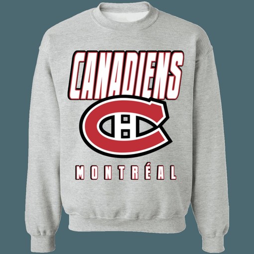 Montreal Canadiens BLACKOUT Retro NHL Sweatshirt T-Shirt for Hockey Lovers - Image 4