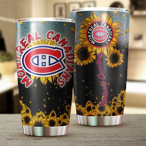 Montreal Canadiens NHL Tumbler - Beautiful Sunflower Tumbler for Hockey Fanatics - G Fanatics
