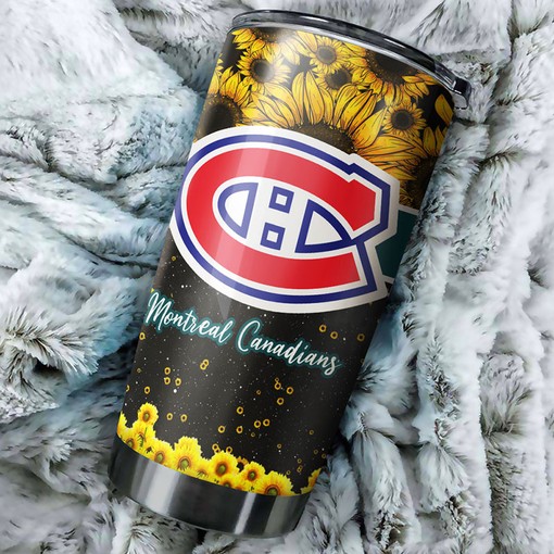 Montreal Canadiens NHL Tumbler with Sunflower Design - Ideal Beverage Container for Fans