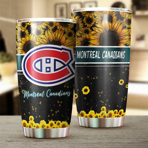 Montreal Canadiens NHL Tumbler with Sunflower Design - Ideal Beverage Container for Fans - Image 2