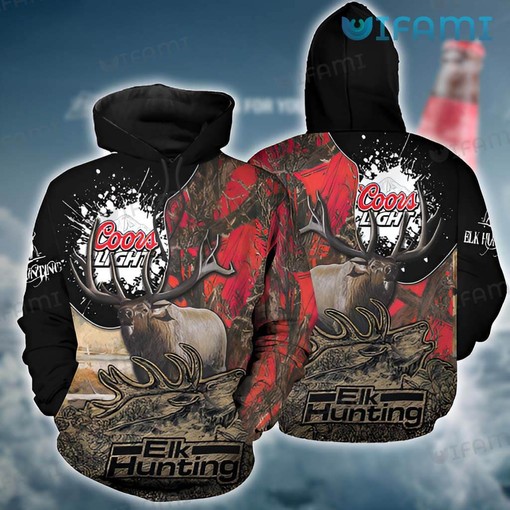 Moose Hunter Busch Light 3D Hoodie for Men - Beer Lovers Gift