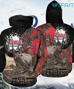 Moose Hunter Coors All Over Print 3D Hoodie Personalized for Beer Lovers