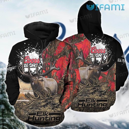 Moose Hunter Coors All Over Print 3D Hoodie Personalized for Beer Lovers