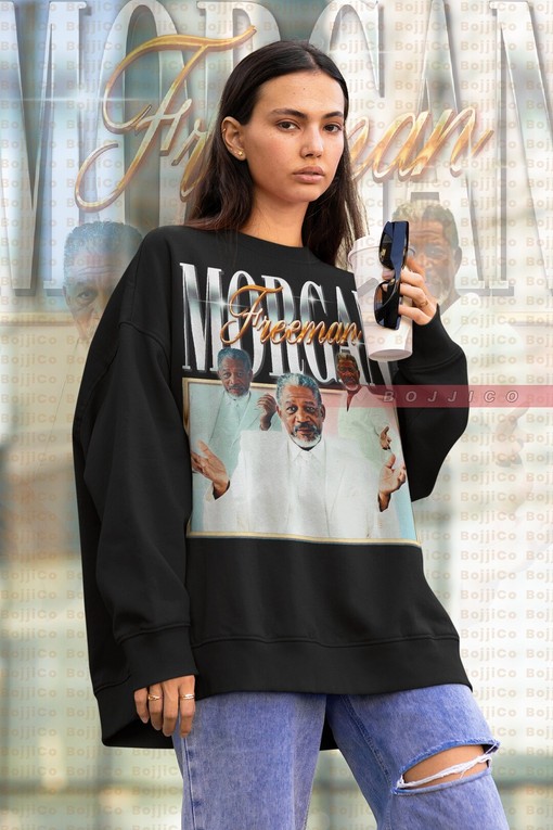 Morgan Freeman God Sweatshirt - Vintage Hoodie with Bruce Almighty and The Shawshank Redemption Themes