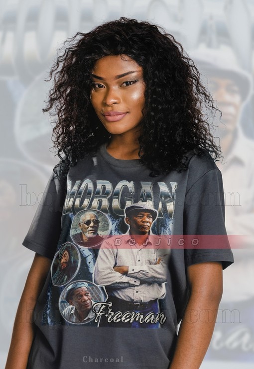 Morgan Freeman Narrator Tshirt - Homage Tee with Red and The Shawshank Redemption Themes