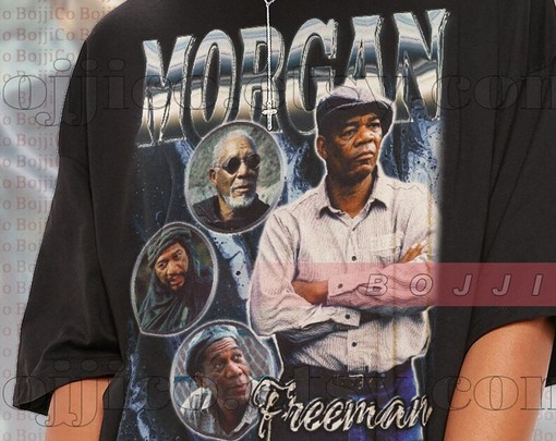 Morgan Freeman Narrator Tshirt - Homage Tee with Red and The Shawshank Redemption Themes - Image 2