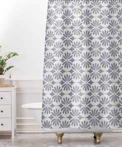Moroccan Geometric Shower Curtain - Modern Design for Farmhouse Bathroom Decor