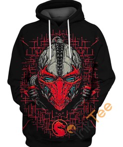 Mortal Kombat Triborg's Mask 3D Printed All Over Custom Hoodie