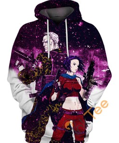 Motoko And Batou Ghost in the Shell Custom All Over Print Hoodie 3D with Intriguing Graphic Art