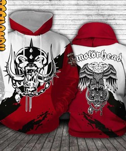 Motorhead Rock Band All Over Print 3D Hoodie with Band Logo and Design