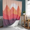 Mountain Sunrise Nature Fabric Shower Curtain | Bathroom Curtain and Mat Home Bathroom Set Decor