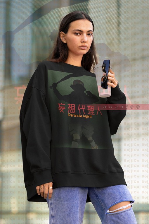 Mousou Dairinin SWEATER: Anime Paranoia Agent Tees with Boy and Bat Design