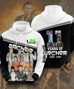 Movie Archer USA All Over Print 3D Hoodie - Animated Style