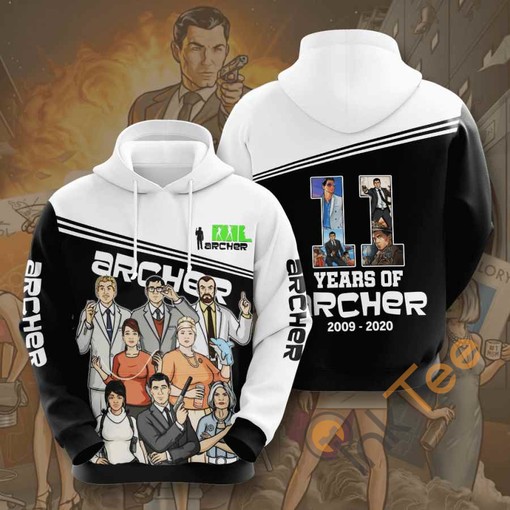Movie Archer USA All Over Print 3D Hoodie - Animated Style