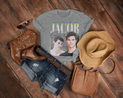 Movie Character Shirts, JACOB BLACK Team Edward Cullen and Robert Pattinson Shirt, Team Jacob Homage Tshirt - Image 3