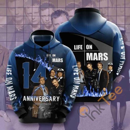 Movie Life On Mars USA All Over Print 3D Hoodie - Futuristic Style