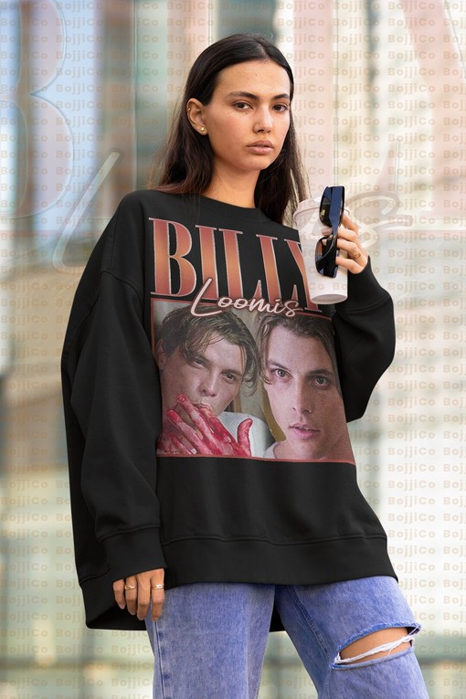 Movie Scary Horror Homage Fan Sweater, Billy Loomis Scream Sidney Actress Stu Matcher Vintage Retro Sweatshirt