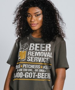 Movie Shirts For Men: 1-800-GOT-Beer Unisex Shirt, Funny Beer Removal Service, Gift Shirt For Him