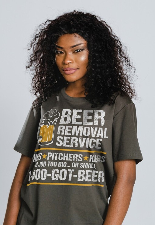 Movie Shirts For Men: 1-800-GOT-Beer Unisex Shirt, Funny Beer Removal Service, Gift Shirt For Him