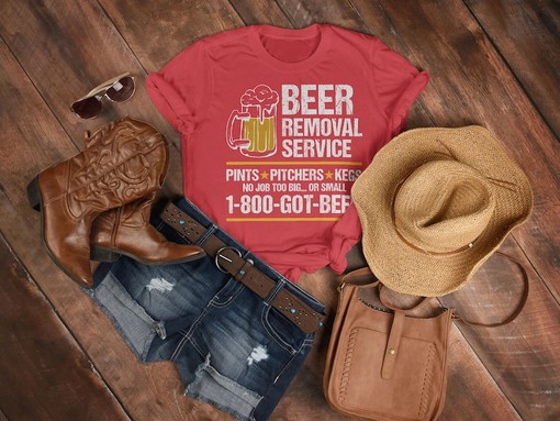 Movie Shirts For Men: 1-800-GOT-Beer Unisex Shirt, Funny Beer Removal Service, Gift Shirt For Him - Image 3