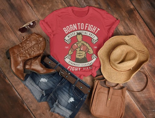 Movie Shirts For Men: Born To Fight Unisex Tees, Boxer Shirt, Boxing T-Shirt, Gym Shirt, Boxing Gift, Coach Tee - Image 3