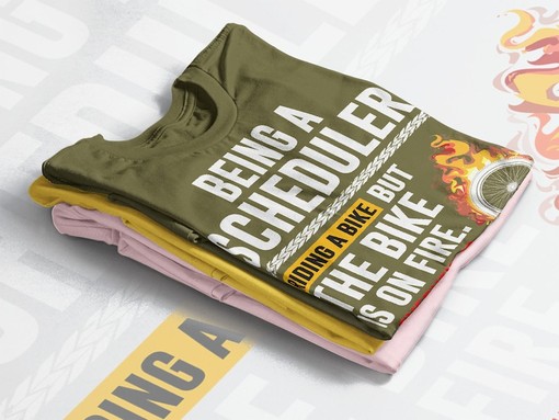 Movie T-shirts: SCHEDULER Fire Rider Unisex Tee, Busy Person Shirt, Hustler Shirt, Achiever Hustle Hard T-Shirt - Image 4