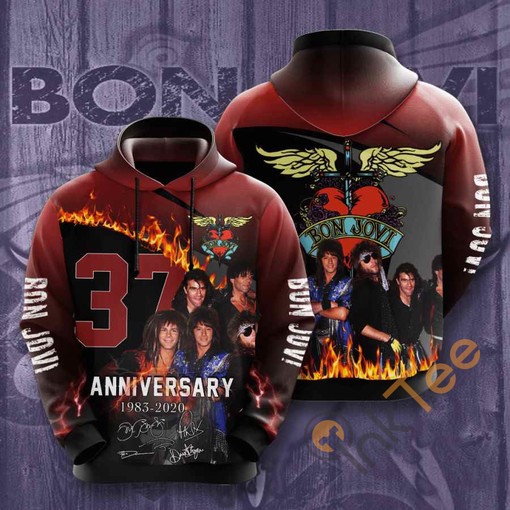 Music Bon Jovi Usa Custom Sport All Over Print Hoodie 3D with Intriguing Graphics
