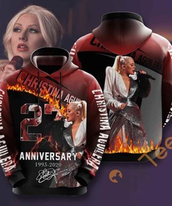 Music Christina Aguilera Usa Custom All Over Print Hoodie 3D with Bold Graphic Art