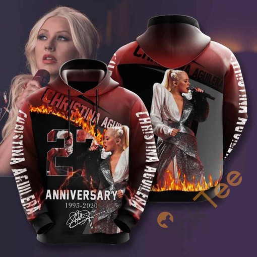 Music Christina Aguilera Usa Custom All Over Print Hoodie 3D with Bold Graphic Art