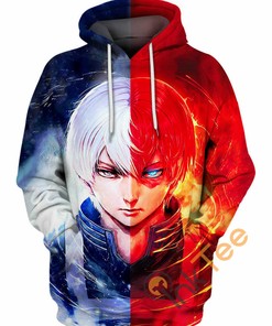 My Hero Academia I Wanna Be A Hero 3D Hoodie with Inspirational Quote