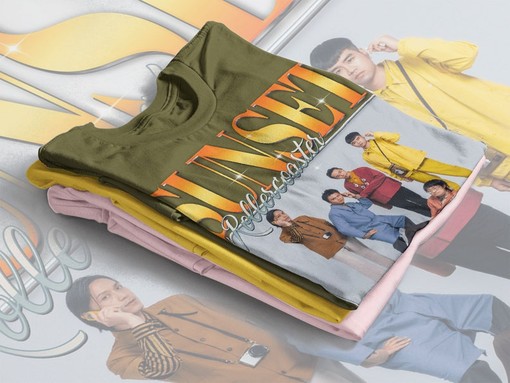 My Jinji Aesthetic Lofi Song Japanese Indie Rock Tee - Sunset Rollercoaster - Rex Orange County and Boy Pablo - Image 4