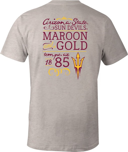 NCAA Arizona State Sun Devils Hand Type Triblend T-Shirt by Image One