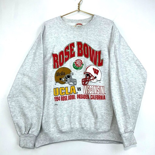 NCAA College Apparel: Vintage Wisconsin Badgers vs UCLA Bruins 1994 Rose Bowl Sweatshirt