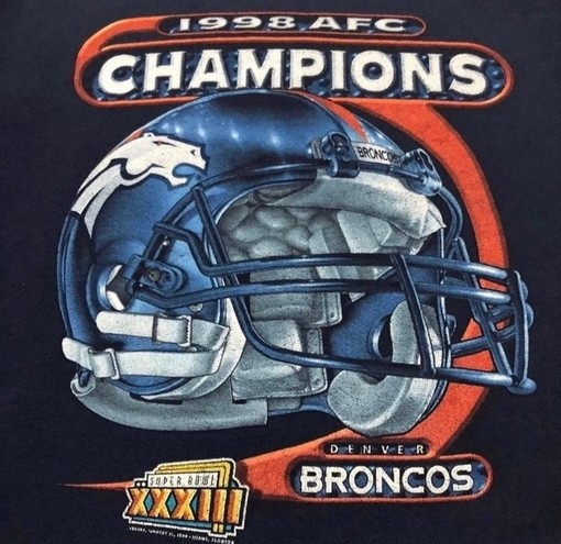 NCAA Denver Broncos Vintage Style 90s Pro Player Sweatshirt T-shirt, Football Gifts for Fans - Image 2