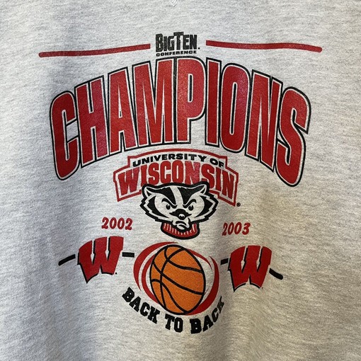 NCAA Fan Apparel: Vintage Y2K Wisconsin Badgers Basketball Champs Crewneck Sweatshirt - Image 2